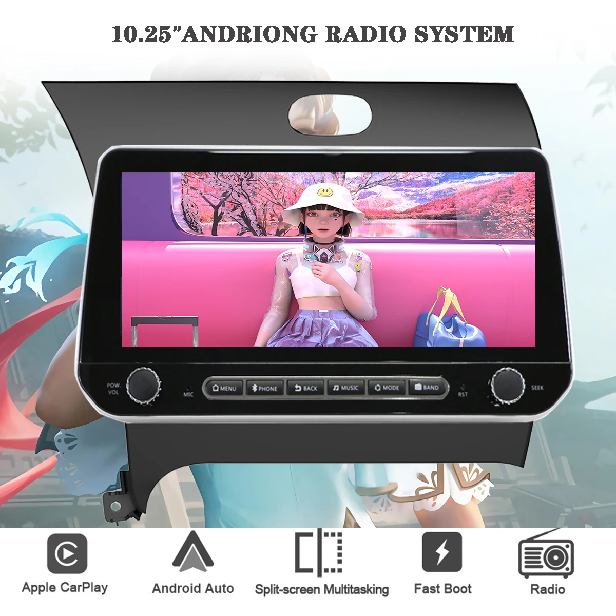 Автомагнитола 2Din мультимедийный проигрыватель на Android 11 ОЗУ 8 Гб ПЗУ 128 ГБ с DVD для