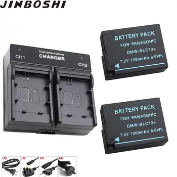 

2Pcs DMW-BLC12 BLC12E BLC12PP BLC12 Batteries + LED Dual Charger for Panasonic Lumix FZ1000,FZ200,FZ300,G5,G6,G7,GH2,DMC-GX8