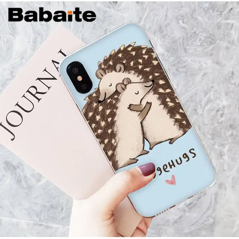 Babaite мультфильм Ежик животное cutejpg шаблон чехол для телефона для iPhone 8 7 6 6S Plus X XS MAX 5 5S SE XR 11 11pro 11promax