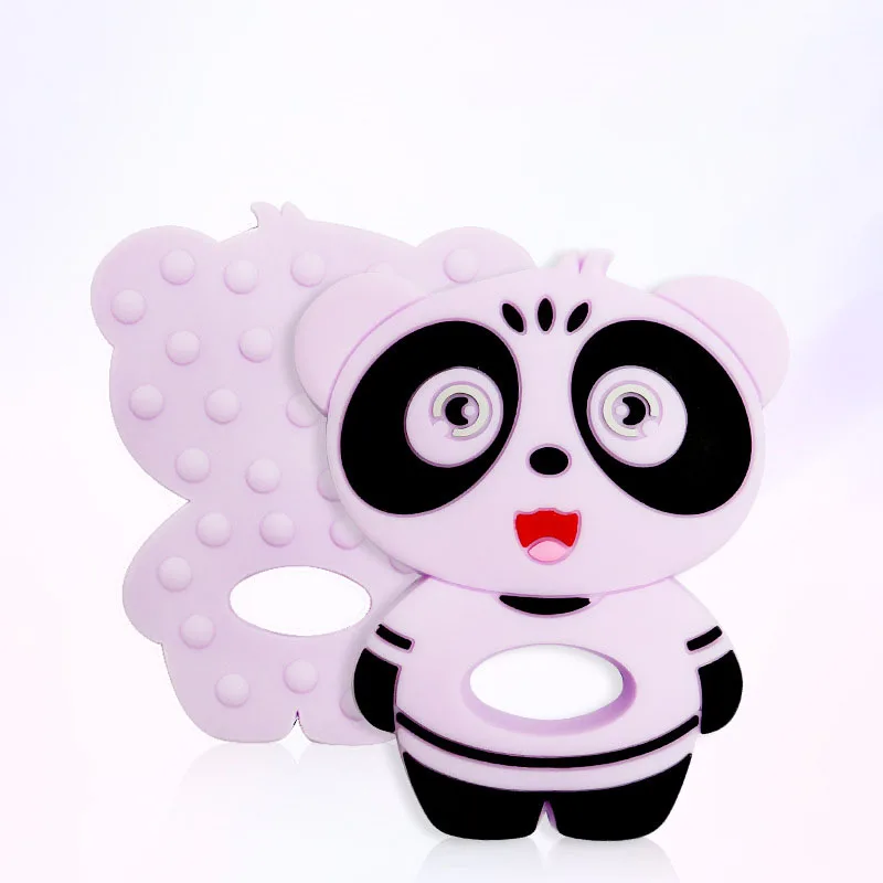 Чип и Дейл 5 шт. пищевого класса панда силиконовый прорезыватель BPA бесплатно DIY Детские Прорезыватели ожерелье кулон животные Детские Силиконовые Прорезыватели подарок