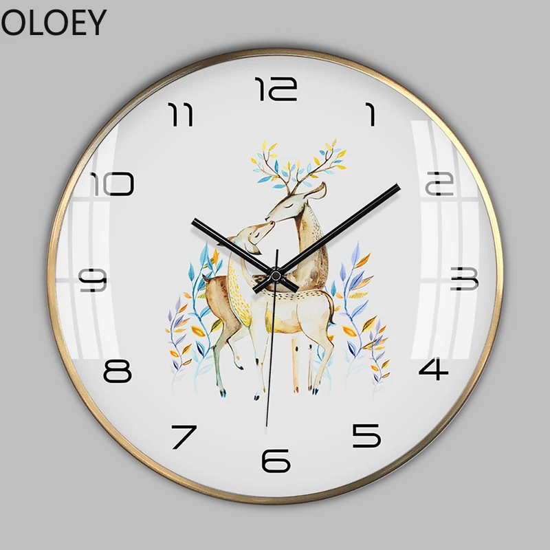 

Nordic Wall Clock Modern Design Metal Large Living Room Wall Watches Bedroom Silent Home Decor Horloge Farmhouse Decor Clocks