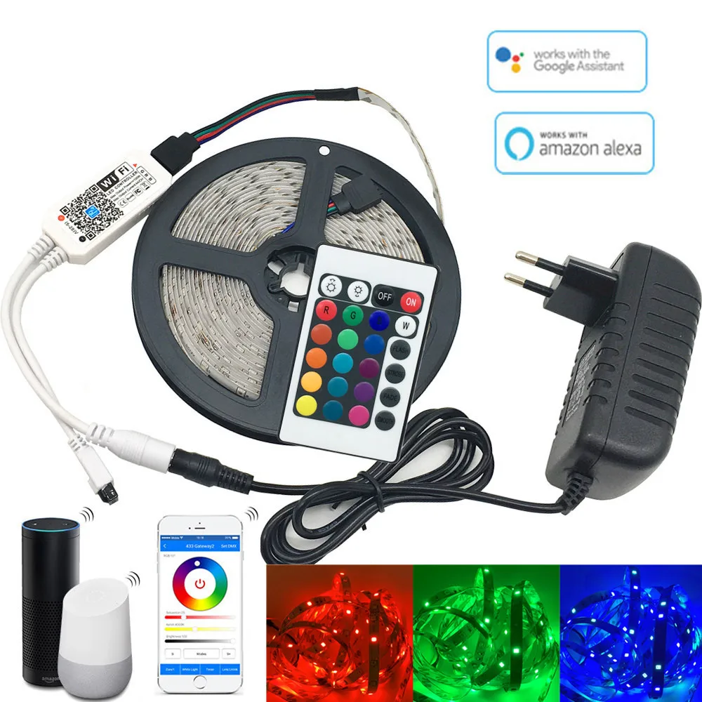 2835 RGB светодиодный светильник SMD 5050 водонепроницаемая лента 12 В Диодная Гибкая