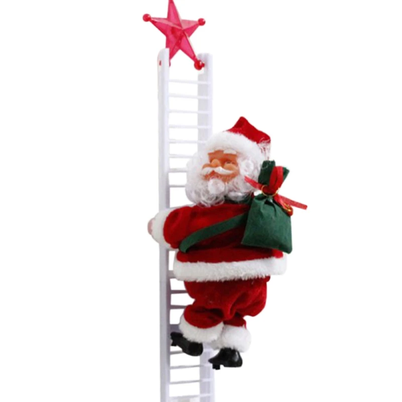 Рождественский Санта-Клаус, электрическая подвесная лестница, украшение для рождественской елки, забавные новогодние подарки для детей, вечерние