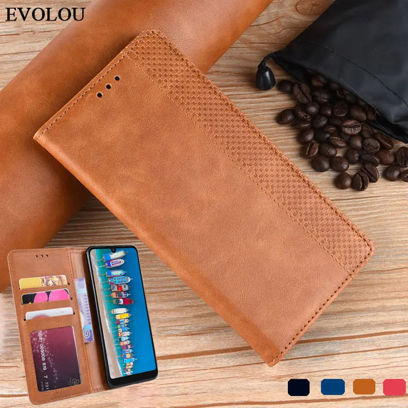 Чехол книжка для Alcatel 1S 2020 кожаный магнитный чехол бумажник телефона 1V / 3L 3 3X 2019