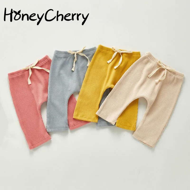 

2020 Autumn New Candy-Colored Baby Girl Pants Baby 3-6-9 Months with Cotton Pants Leggings