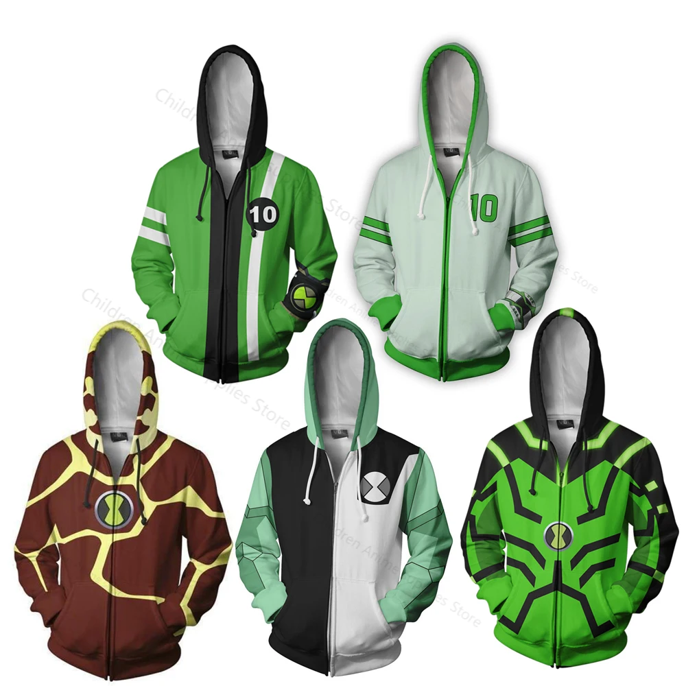 Ben10 модная осенне-зимняя толстовка с капюшоном свитшот героями мультфильмов для