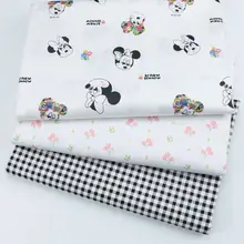 160*50 см Минни Шитье Хлопок Поплин Ткань DIY ручной работы Материал Ткань для шитья, пэчворка постельные принадлежности