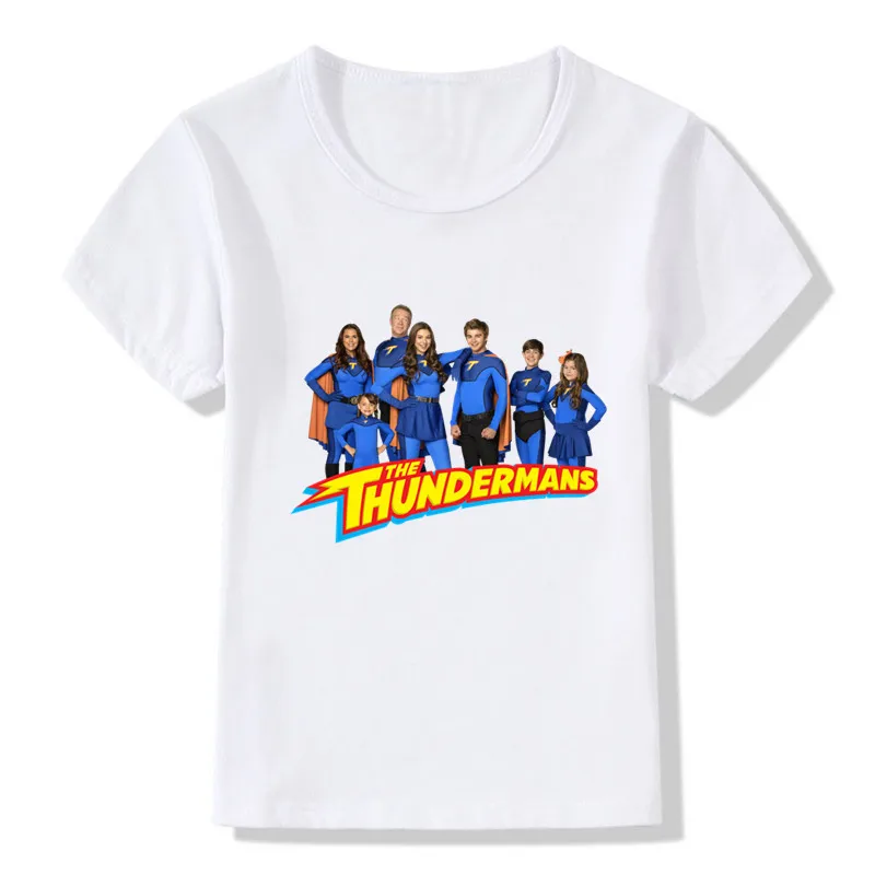 New Cute The Thundermans TV Shows Print T-shirts Summer Kids T Shirt Baby Girls Boys Clothes Fashion Streetwear  Tops 4