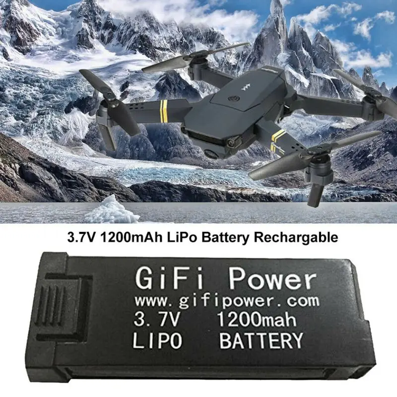 Зарядное устройство Lipo батарея 3,7 V 1200mAh Замена электронных для JY019 S168 E58 M68 - Цвет: Черный