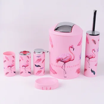 

Nordic bathroom simple ceramic bathroom 6-piece toothbrush holder lotion bottle soap box bathroom wash set