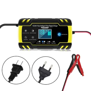 

Car Battery Charger 12/24V 8/4A Touch Screen Pulse Repair Auto Accessories