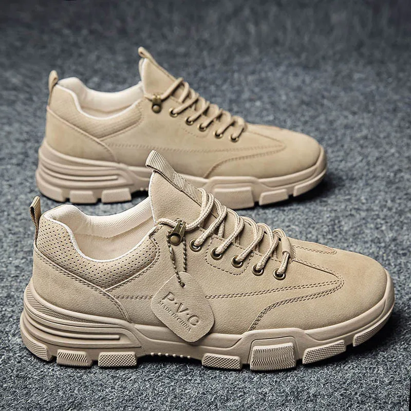 

2020 Spring New Style MEN'S SHOES Martin Boots Men's Low Top Lace-up Men Worker Boot Korean-style Versatile Casual Board Shoes