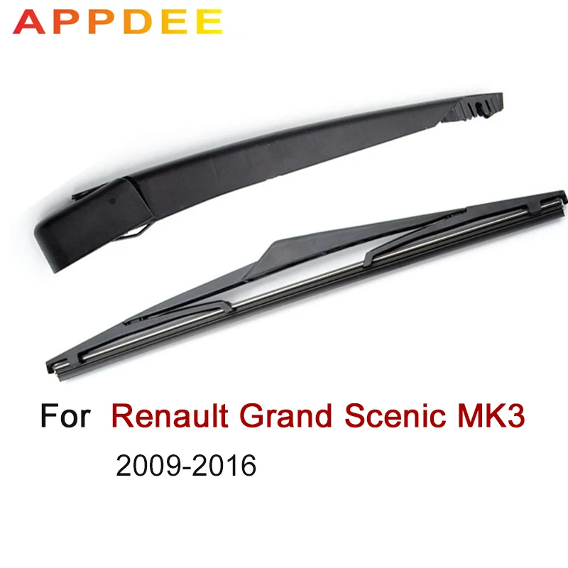 Appdee Wiper 12" Rear Wiper Blade & Arm Set Kit For Renault Grand