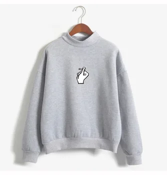 

Chic Female Autumn Winter Hoodies Women Sweatshirts Womens Clothes Floral O-neck Casual Hand Print New Pullovers
