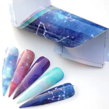 

5 Colors/pack Starry Sky Nail Foils Sticker 40*150mm Colorful Manicure Nail Art Transfer Sticker Nail Art Decoration