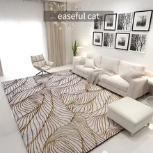 200*290 см современный золотой светильник в скандинавском стиле, роскошное прикроватное одеяло для спальни, столовой, гостиной, дивана, ковер с абстрактным рисунком