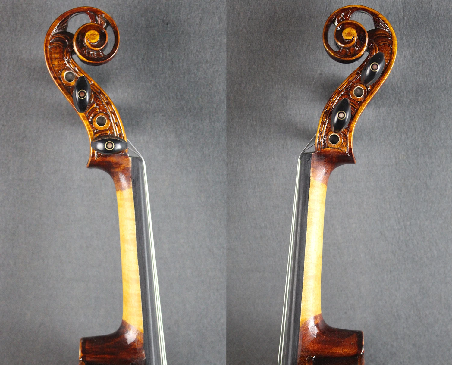 4/4 Carved Violin with Beautiful Drawing One Piece Back With Free case and Bow