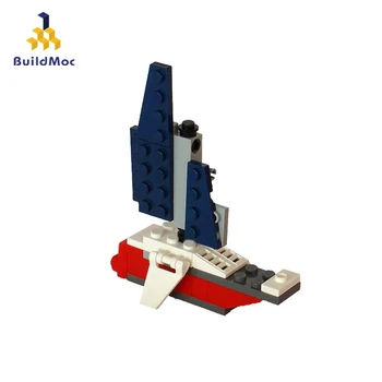 

BuildMoc Creator Boat Toys Mini Warship Model Building Blocks MOC Creator Navy Ship Sailboat Bricks Educational Toy For Children