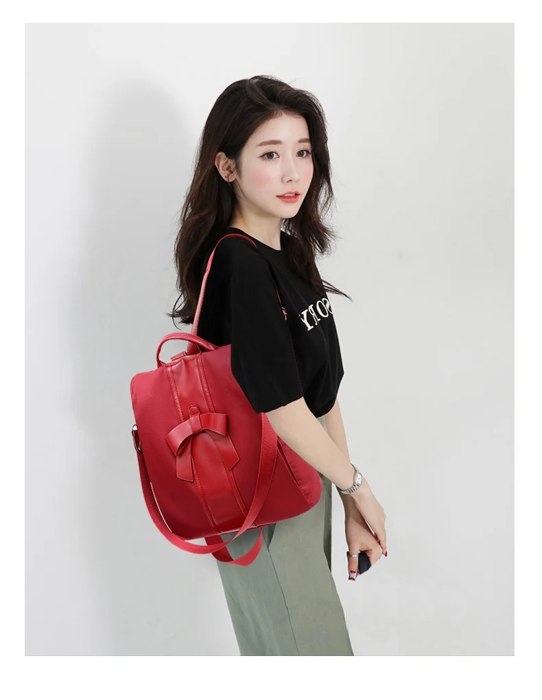 High Quality Oxford Women Backpack Zipper School Bags for Teenage Girls Small Tassel Backpack Women Backpack Mochilas Fem