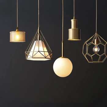 

Nordic Glass Pendant Lights LED Single Pendant Lighting Dining Living Room Bedside Bedroom Loft Decor Hanging Lighting Fxture