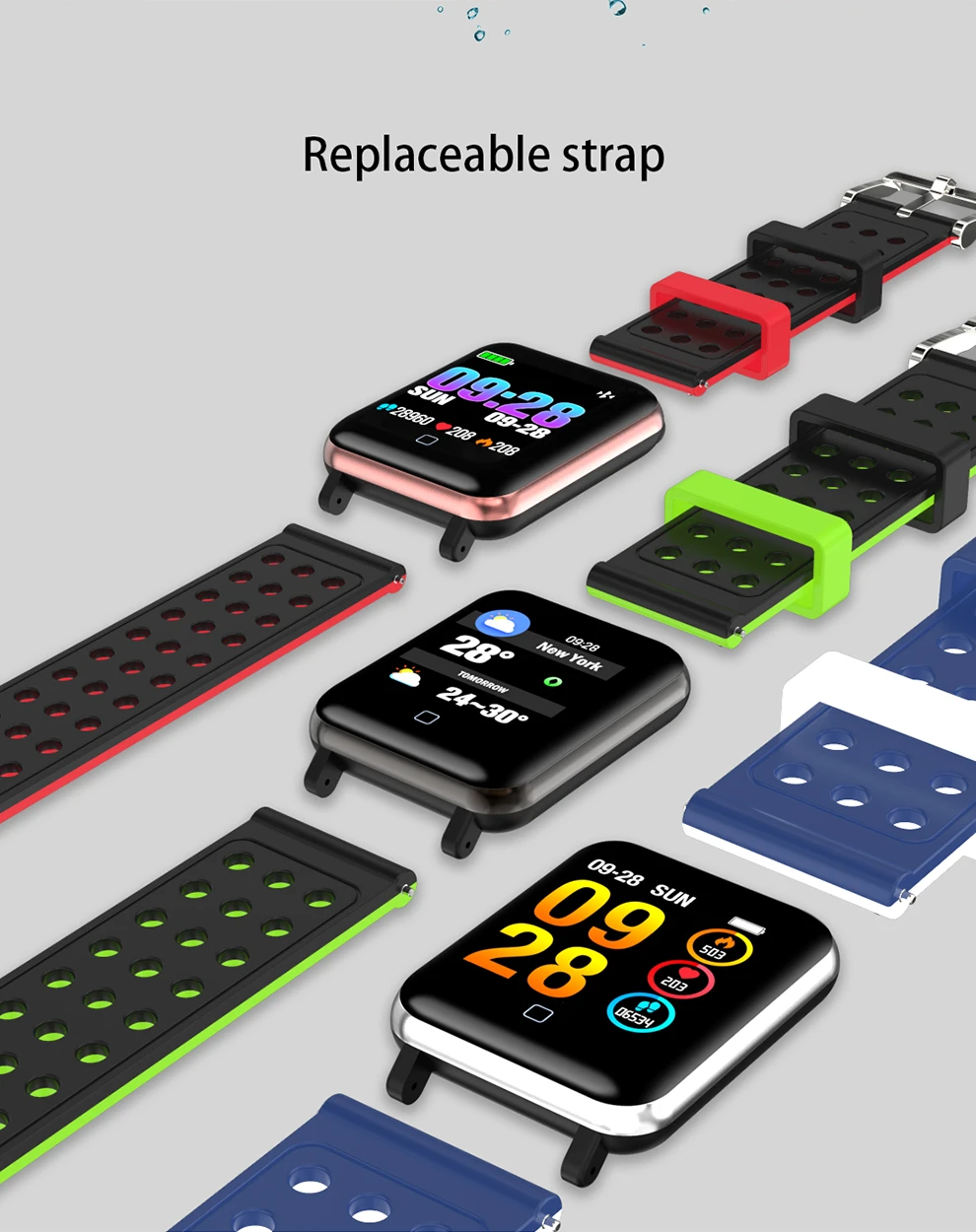 2021 New Blood Pressure Smart Watch Men Heart Rate Sports Watch Pulse Meter Swimming Bracelet Waterproof Bluetooth Clock for Wom