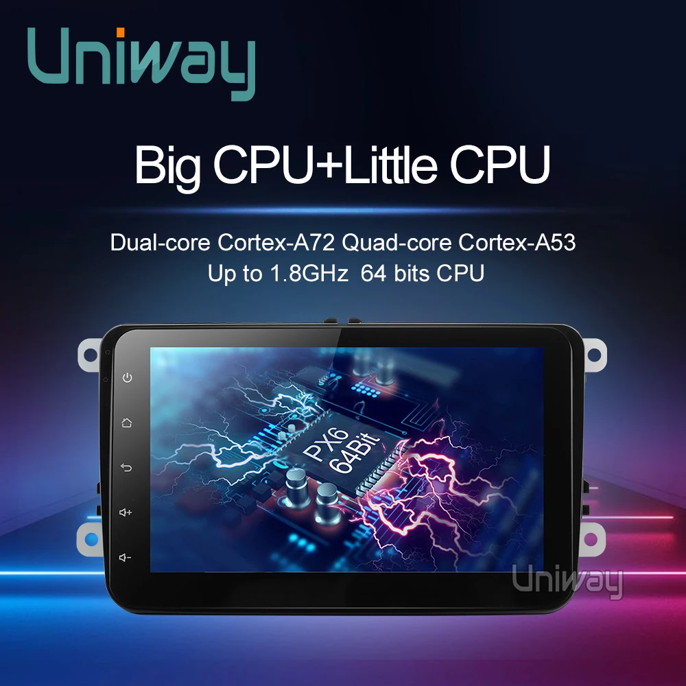 Uniway PX6 Android автомобильный dvd gps навигация для Volkswagen VW golf passat b6 B7 Touran polo Tiguan skoda octavia