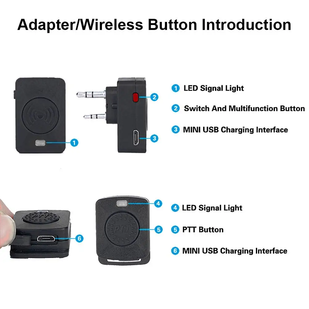 Беспроводная гарнитура Bluetooth Walkie Talkie наушники для Baofeng TYT все K-разъем радиоприемники аксессуары для наушников