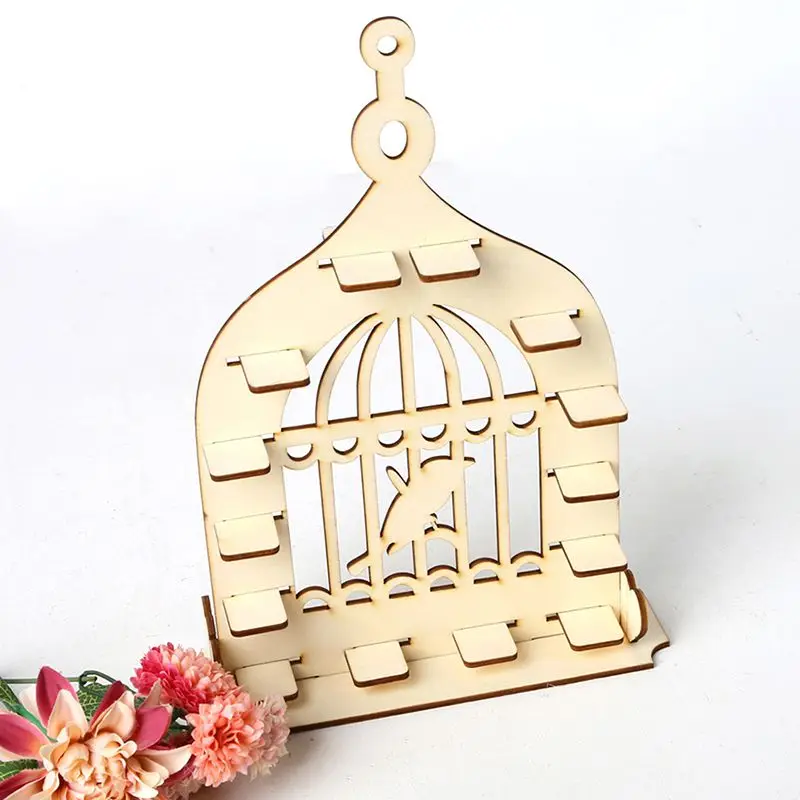 

DIY Wooden Display Stand Bird Cage Shaped Chocolate Display Tree Stand Wedding Centrepiece Decoration Bruiloft Decoratie