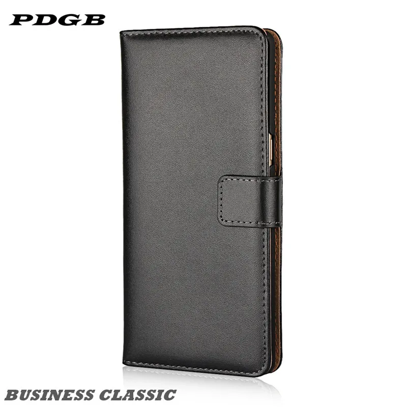 

PDGB Wallet Genuine Leather Case for iPhone XR Xs Max X Coque Case 6 6s Plus 7 8 10 Classic Book Flip Case Soft Cover Shell