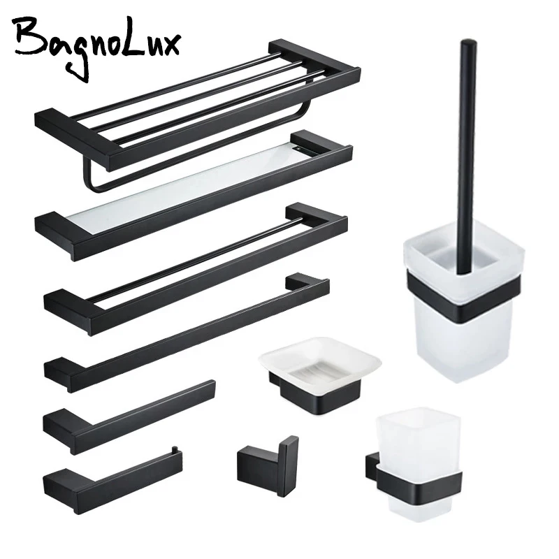 Modern Bathroom Hardware Sets Black Bathroom Towel Bar Set Bathroom