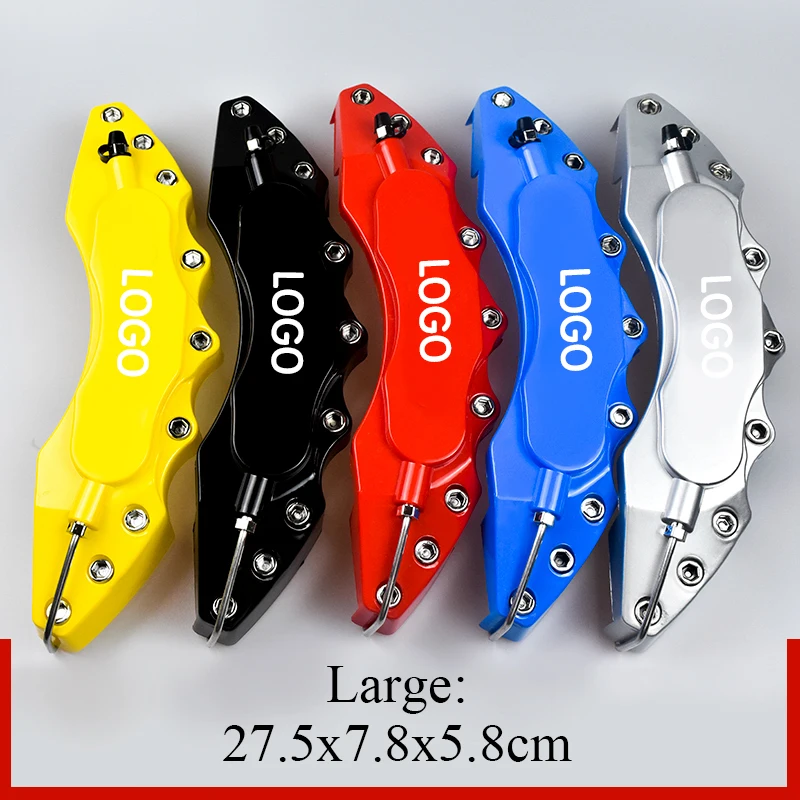 2Pcs S/M/L ABS Car 3D Disc Brake Caliper Covers Sticker For Toyota CROWN COROLLA COASTER LAND CRUISER PRADO REIZ  Accessories