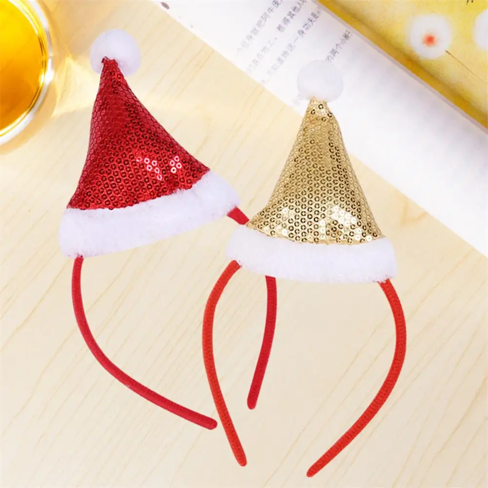 Рождественская тиара головная повязка наголовный обруч вечерние шоу платье блестками Рождественская шапка