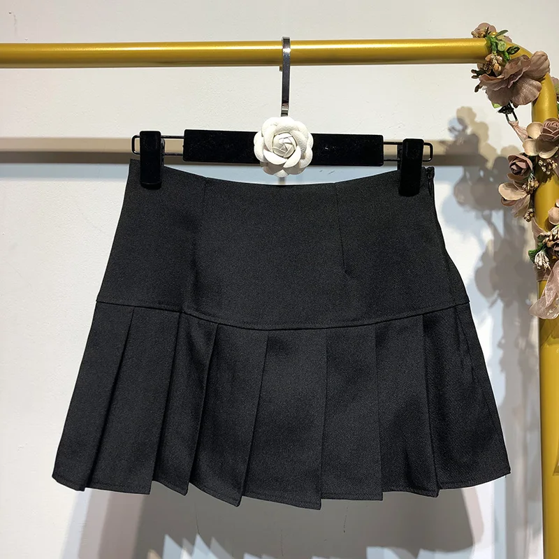 

Korean Style Summer Miniskirt Y2k Egirl Hot Skirt accessory Pleated High Waist Mini Skirt Women Sexy White Micro Skirt Ladies