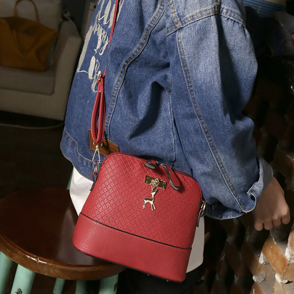 Женские сумки-мессенджеры, модная мини-сумка с оленем, сумка в форме раковины, женские сумки через плечо, сумка mochila#4