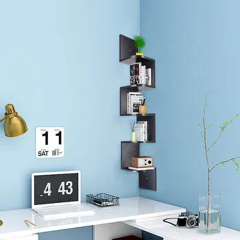 

5 Layer Wall Mounted Wall Decorative Shelf For Flower Pot Artwork Wall clock shelf Bathroom Kitchen Wall Storage Rack Organizer