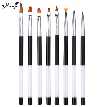 

Monja Nail Art French Stripes Lines Gradient Drawing Painting Liner Acrylic Powder UV Gel Extension Carving Builder Brush