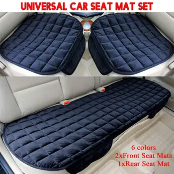 

3Pcs/Set Plush Car Seat Cover Non-slip Universal Auto Interior Car Front Rear Back Cushion Accessories Winter Warm Accessories