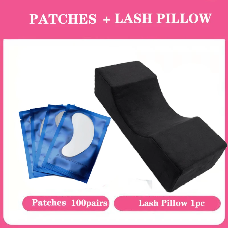 Накладки для наращивания ресниц Набор под глазная повязка синий набор для наращивания ресниц патчи для ресниц микрокисти инструменты для наращивания ресниц - Цвет: Pads and Pillow