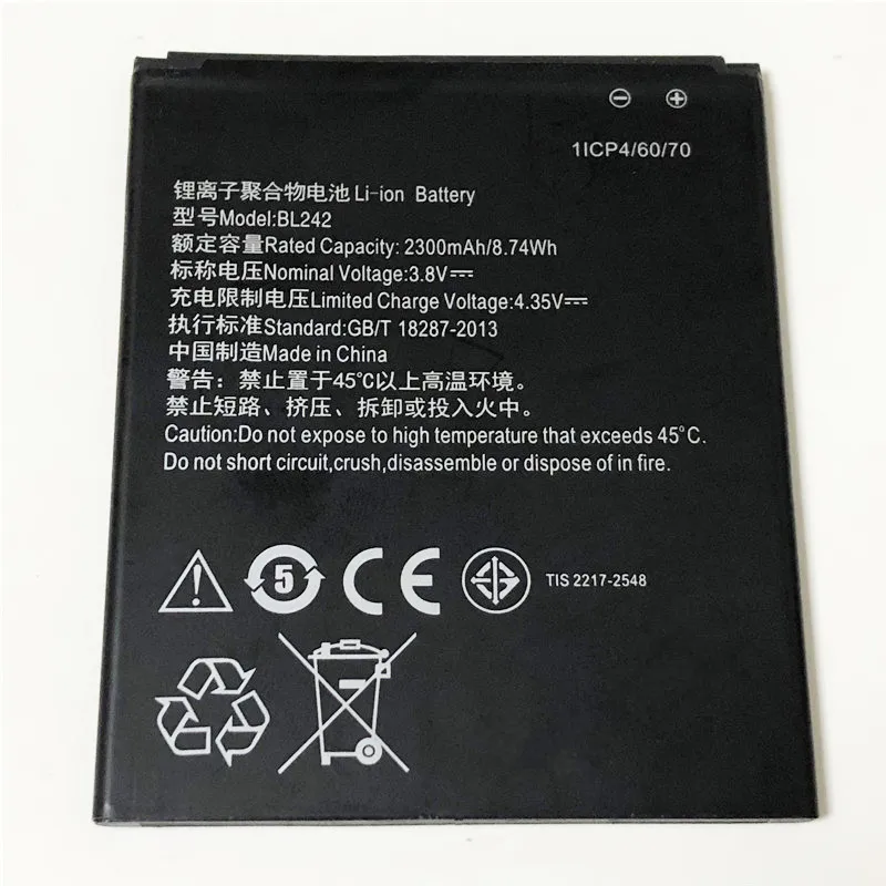 3,8 V 2300mAh BL242 для lenovo Lemon 3 III/Lemon 3 S/K32c30/K32c36 батарея+ YIBOYUAN SS-8 зарядное устройство