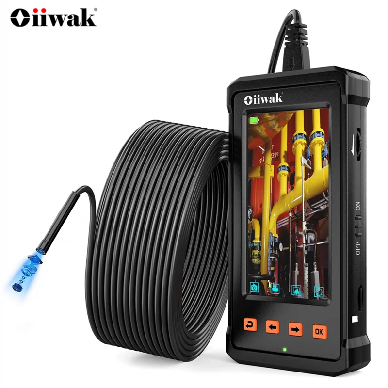 Камера бороскоп Oiiwak 8 5 мм 1080P HD для осмотра эндоскоп с ЖК экраном 4 3 дюйма IP68