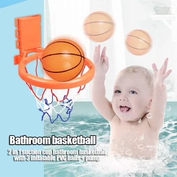 

Suction Cup Basketball Mesh Hoop Balls Set Interesting Baby Kids Bathroom Bathing Playing Toy YJS99