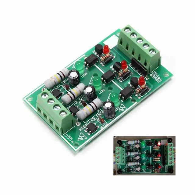 

A23-- 3 Channel Optocoupler Isolation Module AC 220V Isolated Board Testing Module No PCB Holder AC Detection Module