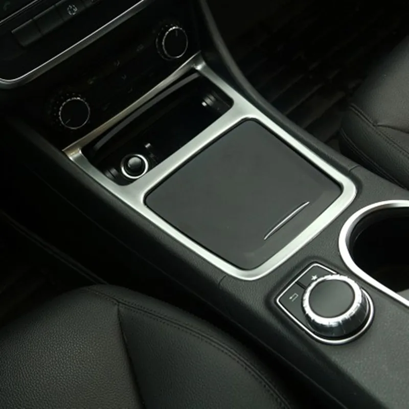 Chrome Center Panel Storage Box Cover Trim For Mercedes Benz GLA CLA A Class A180 A200 W176 W117 Car Styling Accessories