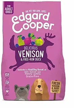 

Edgard & Cooper Frisches Hirsch & Freilandente - Getreidefrei trockenfutter fur Erwachsene Hunde