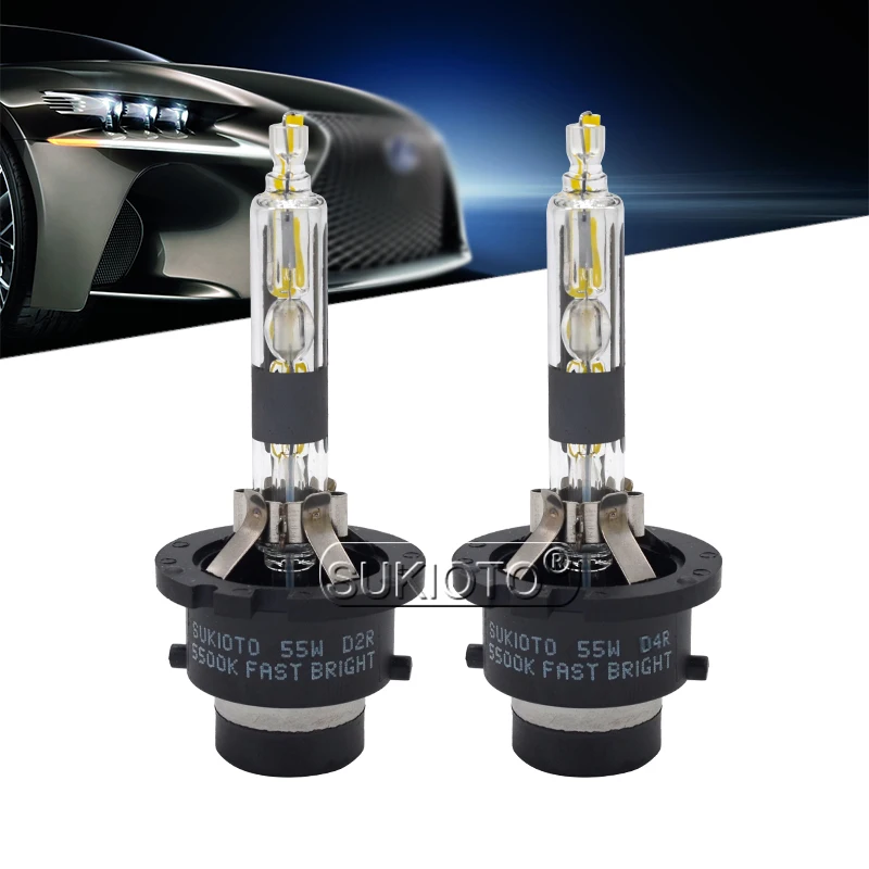 SUKIOTO GENUINE ڵ ũ HID , Ÿ , 55W, D4S, D4R, D2R, D2S, ʰ淮 D2, D4, 5500K, 10 