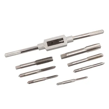 

8pcs/set Metric Metal HSS Tap Die Set M3 M4 M5 M6 M8 M10 M12 Screw Thread Plugs Taps with Wrench Broaching Hand Tools Set