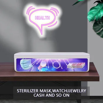 

UV Disinfection and Sterilization Box Portable UV Sterilizer with Cell Phone Toothbrush Disinfection Box Mask Comestic Tool