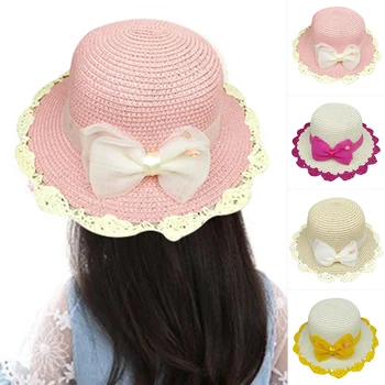

Girl's Hat Sunscreen Sunshade Cap Floppy Beach Sun Visor Hats for Spring Summer S7JN