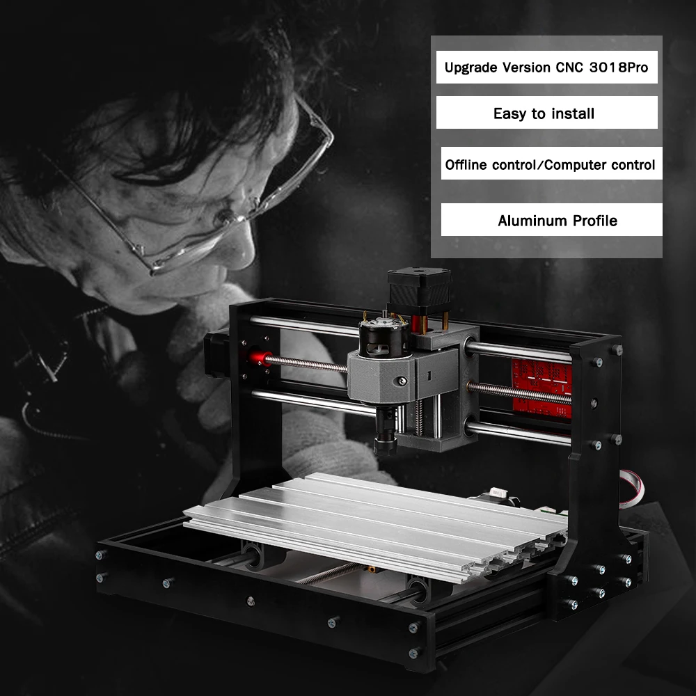 

Hot Upgrade Version Mini CNC 3018 PRO Laser Engraver Wood CNC Router Machine GRBL ER11 Hobby DIY Engraving Machine