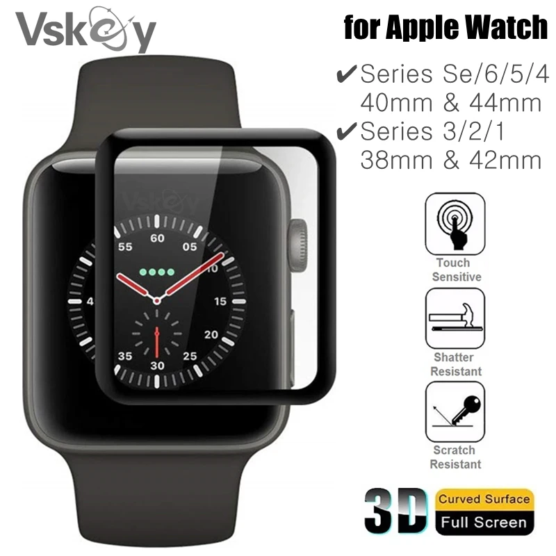 100PCS 3D Curved Soft Screen Protector for Apple Watch 44mm 40mm 38mm 42mm Series Se 6 5 4 3 2 1 Full Cover Protective Film